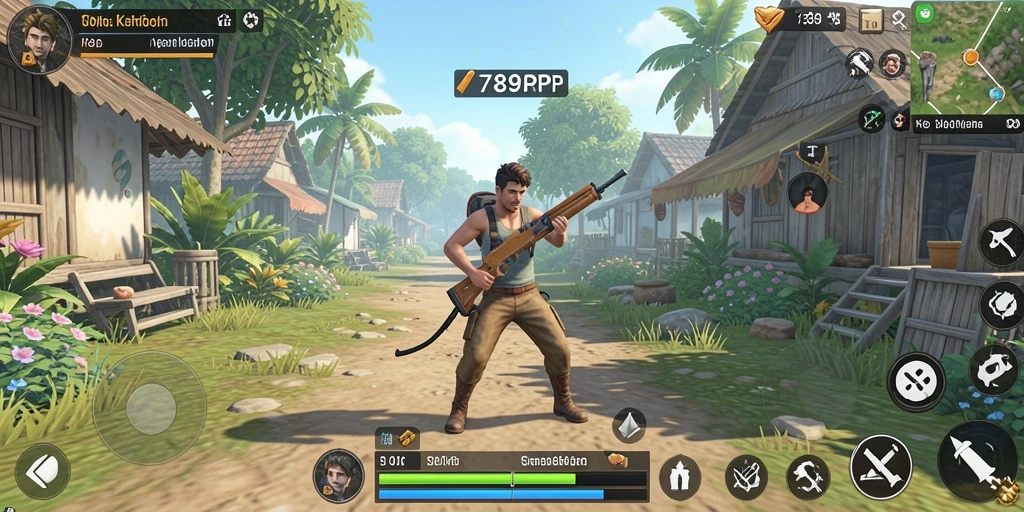 Tampilan gameplay interaktif dari game Simulation 789RP.