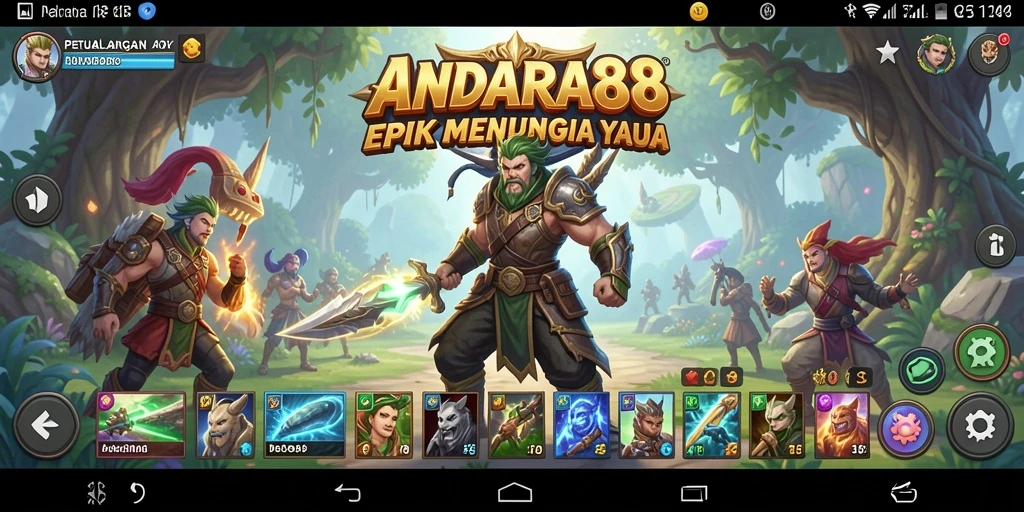 Tampilan screenshot utama ANDARA88 menunjukkan aksi petualangan yang mendebarkan.