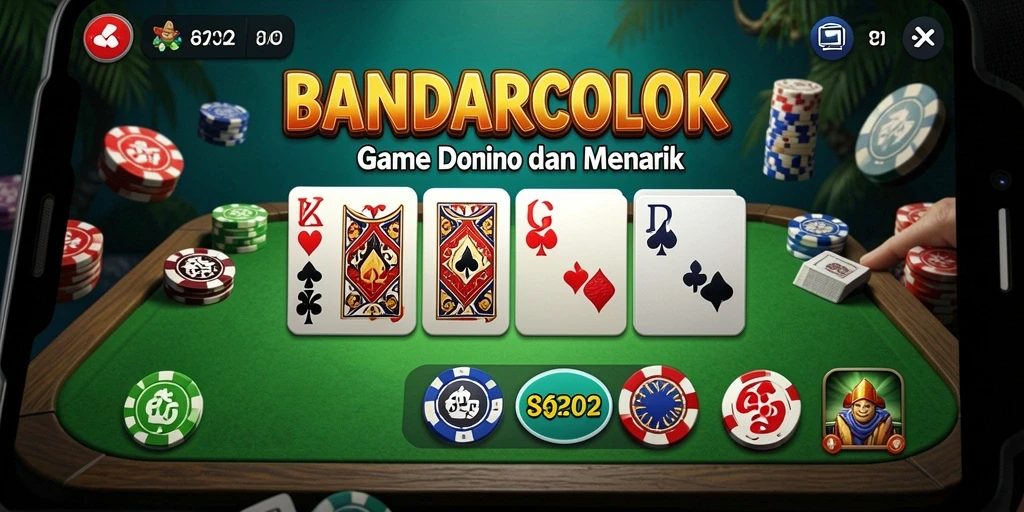 Tampilan gameplay seru dari BANDARCOLOK yang menampilkan aksi Domino.