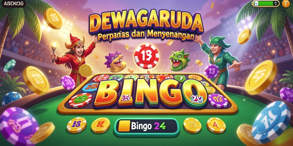 Tampilan gameplay DEWAGARUDA dengan suasana Bingo yang seru.