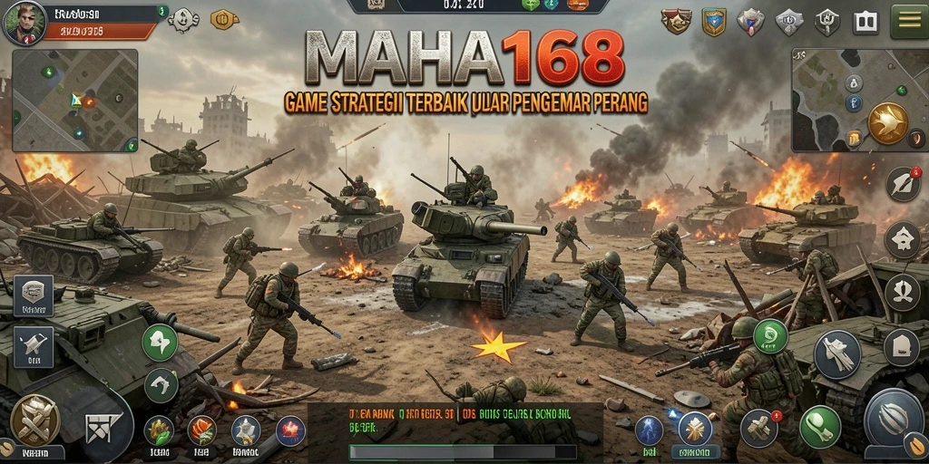 Tangkapan layar gameplay MAHA168 menunjukkan pertarungan strategis yang intens.