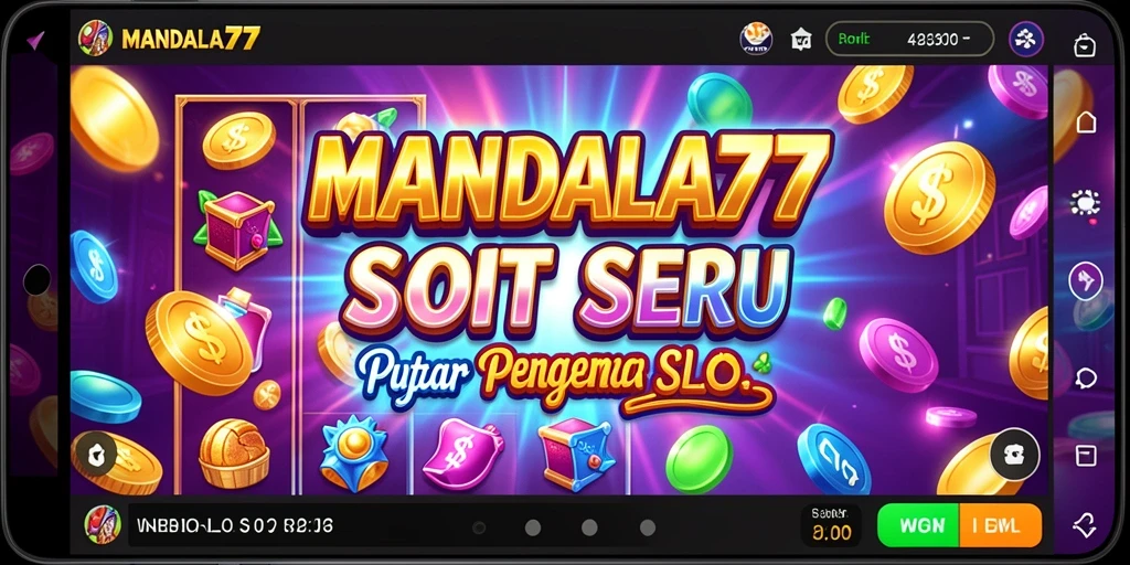 Gameplay MANDALA77 yang menarik dan berwarna-warni di layar slot.