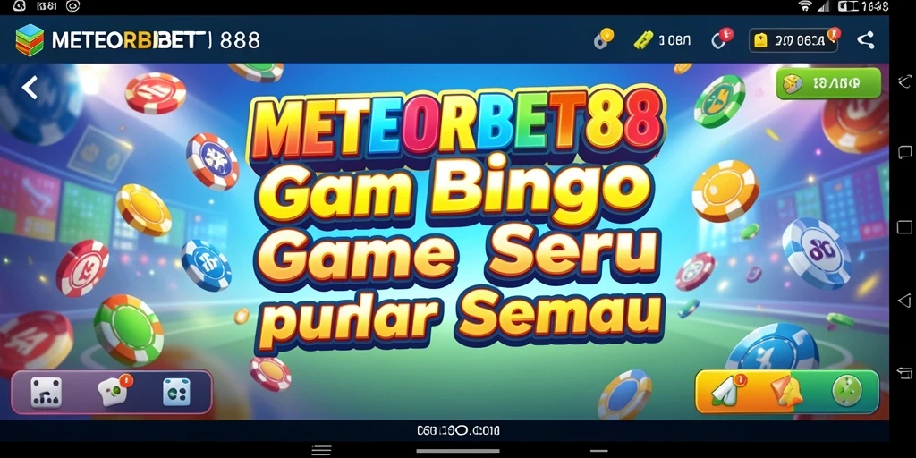 Screenshot gameplay Bingo di METEORBET88 yang seru dan menarik.