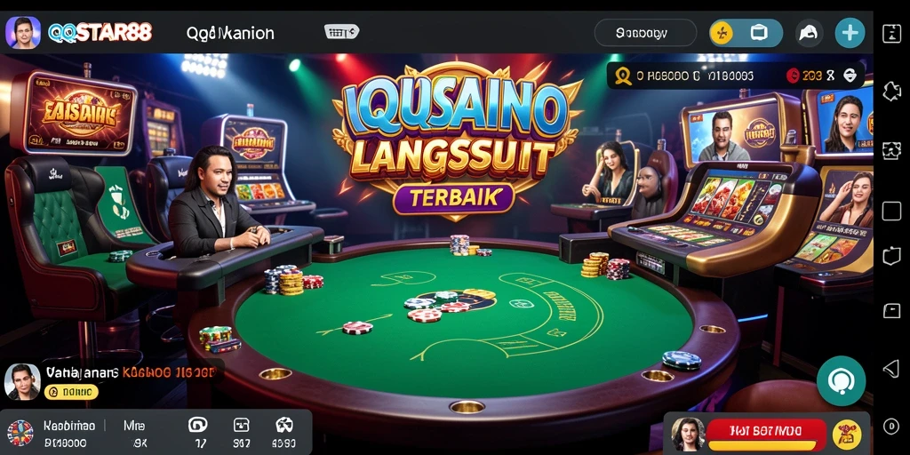 Tangkapan layar gameplay <strong>QQSTAR88</strong> menunjukkan momen mendebarkan di permainan kasino langsung.