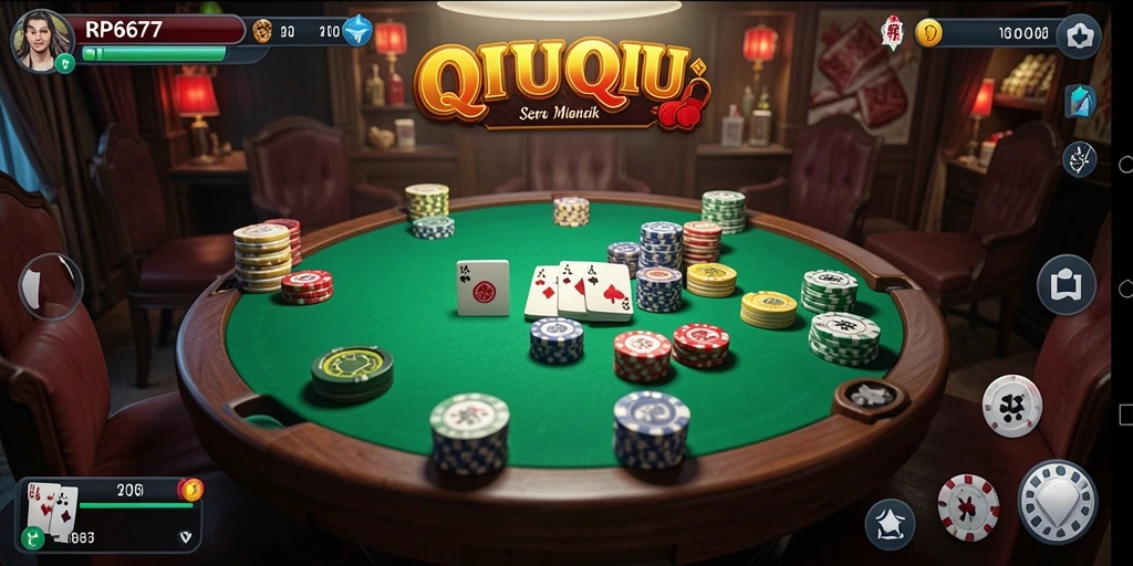 Tampilan gameplay QiuQiu yang mengasyikkan dan kompetitif.