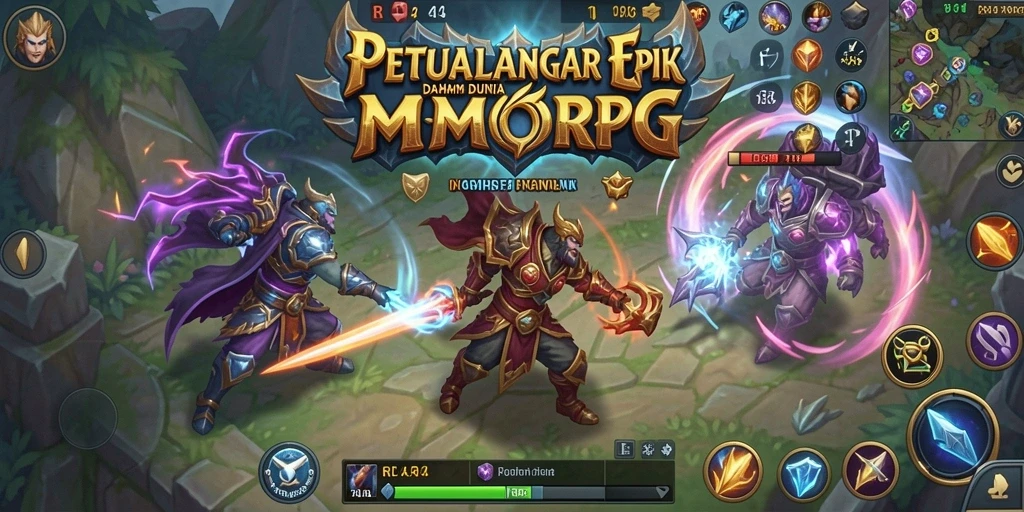 Tampilan gameplay seru dan epik dari RR44 MMORPG.