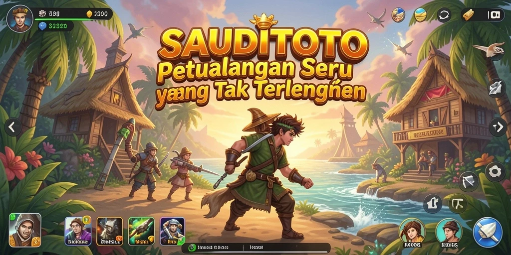 Tampilan seru dari gameplay petualangan SAUDITOTO yang memukau.