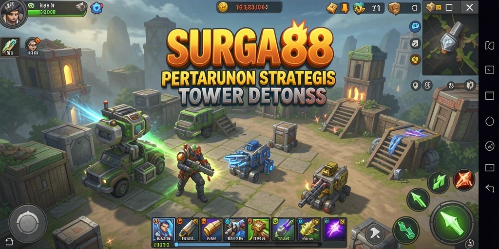 Gameplay strategis seru di SURGA88 Tower Defense.