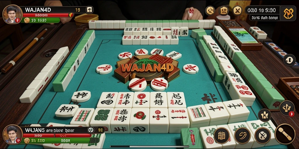 Tampilan gameplay seru WAJAN4D dengan mahjong yang menarik.